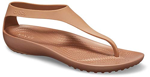 Crocs Women's Serena Flips | Sandals for Women, Bronze/Bronze, 8 Women