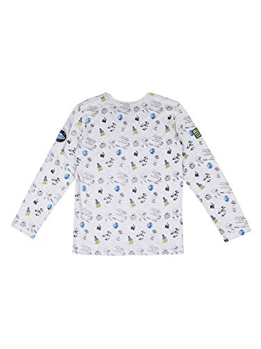 Image of Gini & Jony Boys' Grey T-Shirt | Cotton /Knit | Roundneck | Hand-wash | Regular Fit