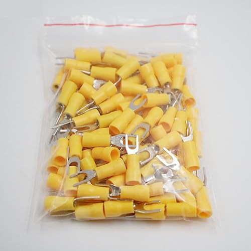 Connecteur 100 pièces SV5.5-6 jaune fourche pour câbles