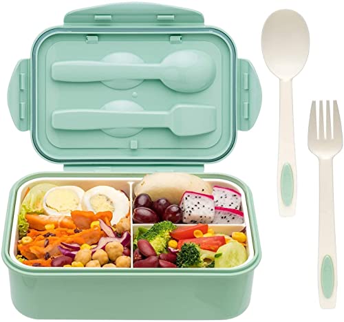 Claiez Plastic Tiffin Box Lunch Box for Kids-Lunch Boxes for Office Men Leak Proof 3 Compartment Lunch Box Reusable Freezer Safe Food Containers with Spoon for Adults and Kids (Multicolour),1100ML Rs.278 @ Amazon at ₹278 (72% Off) – Amazon