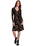 leicht ausgestelltes Kleid mit langen Armen und herbstlichen Farben