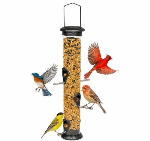 DIVCHI Bird Feeder Niger Seed Birdfeeder Heavy Duty Hanging Feeders Birdfeeder For Garden Wild Birds (Extra Large)