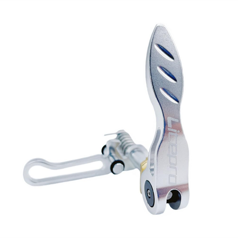 Abrazadera Sillin Abrazadera de tija sillín aleación aluminio for tubo asiento bicicleta plegable, clips for varilla, piezas ciclismo for(Silver)