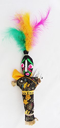 Muñeco Vudú Negro con Plumas y Accesorios miniatura 1