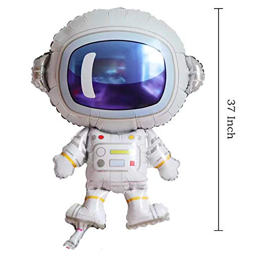 4Pcs Cute Large Size Outer Space Cartoon Balloons Astronaut Balloons Rocket Balloons For Kids Planet Themed Party Supplies Baby Shower Birthday Party。 (Colorful) #TOP1
