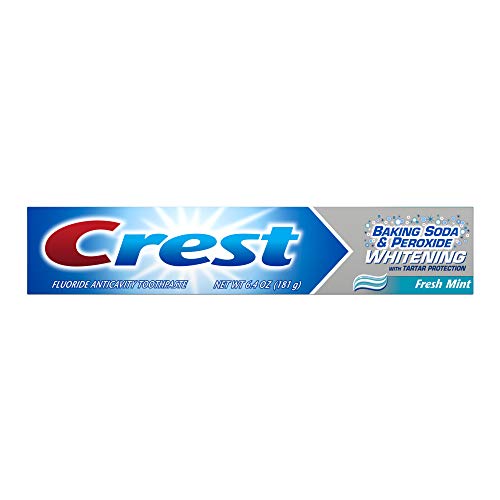 Crest Baking Soda & Peroxide Whitening with Tartar Protection, Fresh Mint Toothpaste - 6.4 Oz, Pack of 3