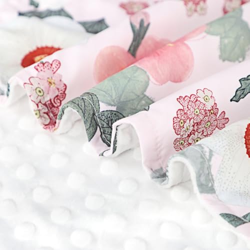 Image of TANOFAR Baby Carseat Canopy, Peekaboo Opening Car Seat Canopy for Babies, Soft and Breathable Infant Carrier Canopy, Multi-use Baby Carrier, Stroller, Nursing Cover, Minky Blanket, Retro Flower