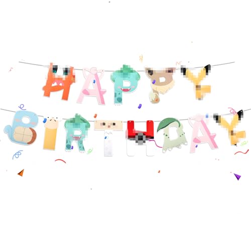 Birthday Decorations Banner for Boys Girls- Party Decorations Birthday Banner Bunting Garland and Hanging Swirls DecorationS Party Pack for Birthday ParTy Supplies