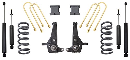 MaxTrac K883053 Suspension Lift Kit w/Shocks 6 in. Front 3 in. Rear Lift Incl. Spindles Lift Coil Fabricated Lift Block w/U-Bolts 4 MaxTrac Shocks Suspension Lift Kit w/Shocks