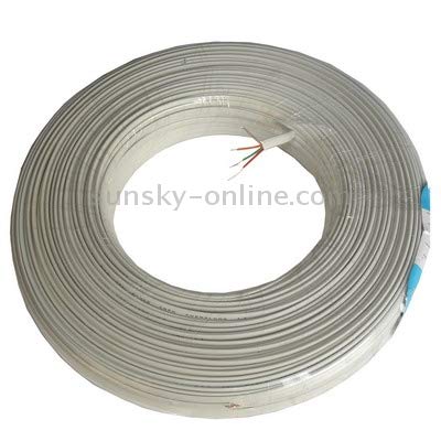 Kabel telefoniczny RJ11 do RJ11, kabel telefoniczny, 2-rdzeń, długość: 120 m