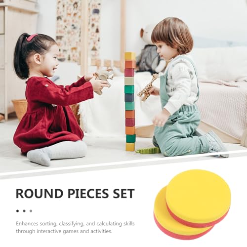 EXCEART Contadores Magnéticos De Duas Cores 50 Peças Números De Eva Chips De Contagem Matemática Bri