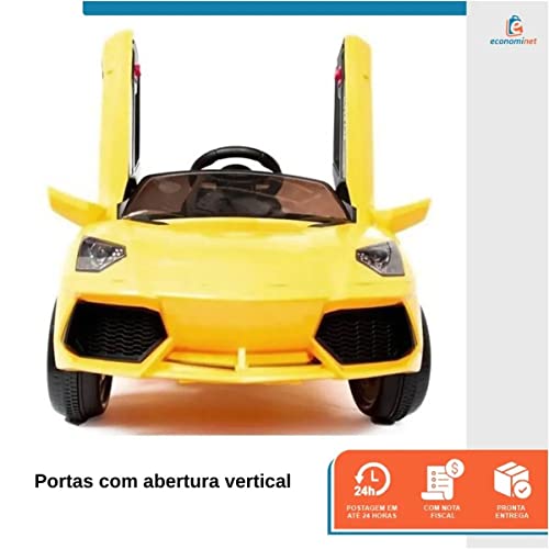 Carrinho Motor Elétrico Infantil Bateria Esportivo Amarelo