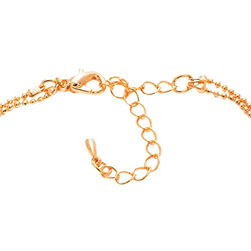 Spinningdaisy Double Line Crystal Initial Anklet (P-Gold)
