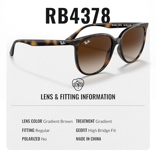 Ray-Ban RB4378 Square Shaped Sunglasses for Men & Women with Official RAYBAN Eyewear Kit4