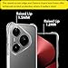 USTIYA Case for Huawei Pura 80 Pro Clear TPU Four Corners Military-Grade Protection Cover Transparent Soft funda