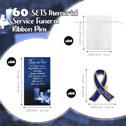Image of Unittype 60 Set Funeral Ribbon Pins Awareness Lapel Pin