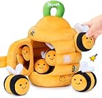 JoyCat Baby Toys 6-12 Months, Soft Baby Beehive with 5 Sensory Bees, Rattle, Crinkle Paper, Mirror, Busy Montessori Toys for Toddlers 0-3 Years Old, Sensory Toy for Babies Boy Girl Birthday Gifts