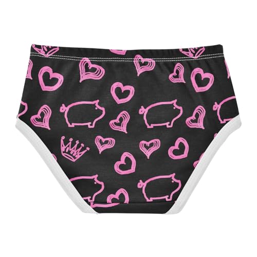Little Girl Underwear Toddler Panties Kids Undies Pigs Hearts Soft Cotton Briefs 2T-8Y2