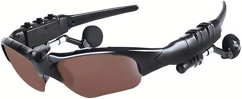 UV Resistant Sport Sunglasses with Wireless Headset Enhance Outdoor Experience (Brown Lenses)
