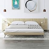 Tête de lit flottante, attention : les vis et les chevilles pour la fixation murale ne sont pas incluses - Tête de lit rembourrée grand format