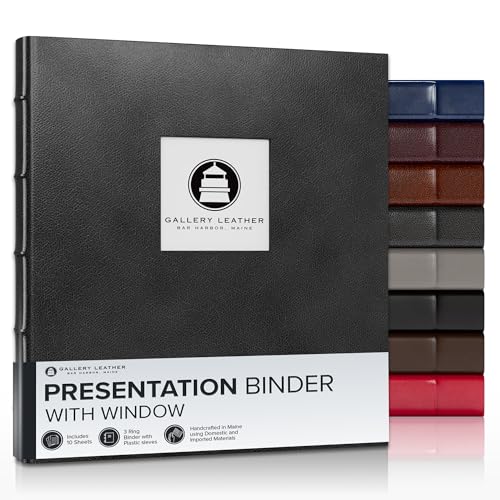 Classeur à 3 anneaux Gallery Leather pour protéger vos documents contre l'usure