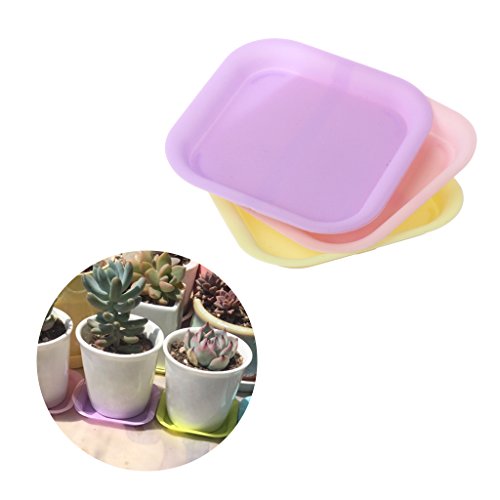 Ecmqs Pianta in plastica fiore Pot Piattino base