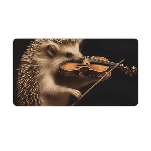 Tapis de souris de jeu hérisson violon grand format pour bureau