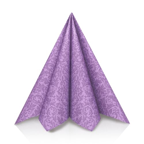 GRUBly® Servietten LILA, VIOLETT, Stoffähnlich [50 Stück],...
