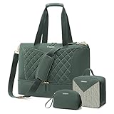 weekender tasche schnittmuster 【Upgraded Weekender Damen Set】Die Sporttasche Damen kommt mit 1 Unterwäsche-Aufbewahrungsbeutel, 1 Kulturbeutel, 2 tragbaren Schuhbeuteln und 1 verstellbaren & abnehmbaren Schultergurt. Es kann Ihre verschiedenen organisieren Verpackung tragen Bedürfnisse und mit genügend Platz für Reisen Notwendigkeiten zu erfüllen.