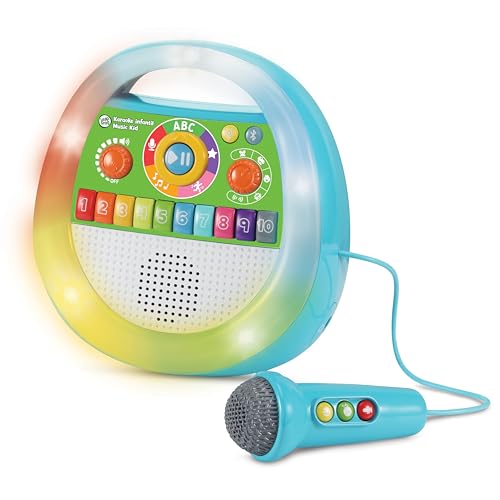VTech Leapfrog Karaoke Infantil Music Kid, Juguetes Electrónicos Niños +2 Años, Bluetooth, Altavoz Interactivo, Asa Portátil, +40 Canciones y Melodías, Grabadora y Efectos de Voz, Versión ESP