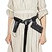 Medieval Belt Nordic Viking Knight Belt of Renaissance Dagger Sword Frog LARP for Knight Pirate（3PC） (Black（3PC）)
