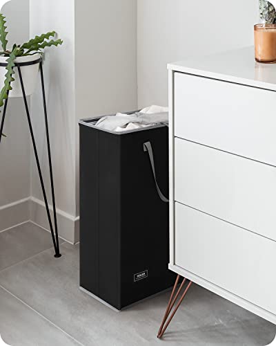 Soledi 70L Slim Laundry Hamper, Foldable Laundry Basket With Handle, Small Hampers For Clothes Carry And Move, Corner Narrow Laundry Hamper For Bedroom, Bathroom, Dorm, College. Black #TOP1