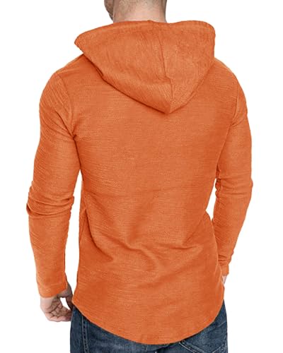 Image of Lexiart Mens Cotton Hoodies Pullover Sport Muscle Workout Shirts