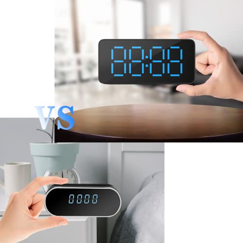 Jukllezan Hidden Camera Clock Wifi Spy Camera 4K Wireless Secret Nanny Cam With Night Vision Motion Detection Small Surveillance Security Cams Security Camera With Video Indoor #TOP4