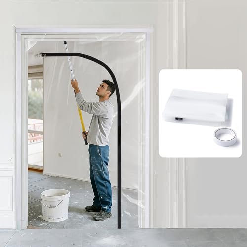 Voomey 4 x 7.2 ft Plastic Zipper Door Dust Protection Kit