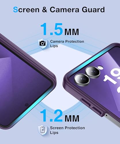 Image of Galaxy Z Flip 7 MagSafe Case, Military Drop Tested, Translucent Matte Silicone Bumper, Anti-Fingerprint, Slim, Mystic Purple