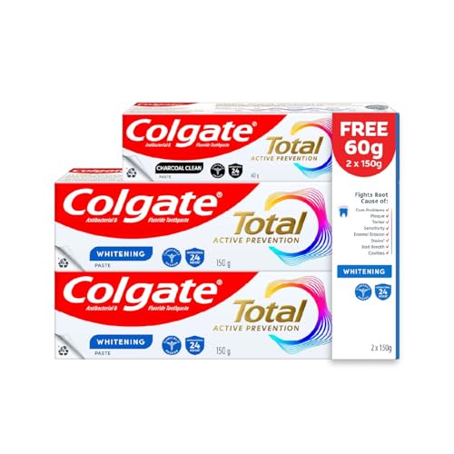 Colgate Total Professional Whitening Toothpaste 150Gx2 Value Pack + Free Total 60G Toothpaste