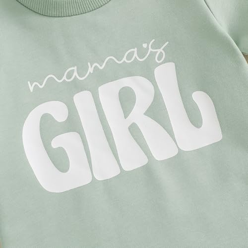 CIYCUIT Toddler Baby Girl Outfit – Short Sleeve Mama’s Girl Print T-Shirt & Daisy Shorts Set – 2-Piece Summer Clothes3