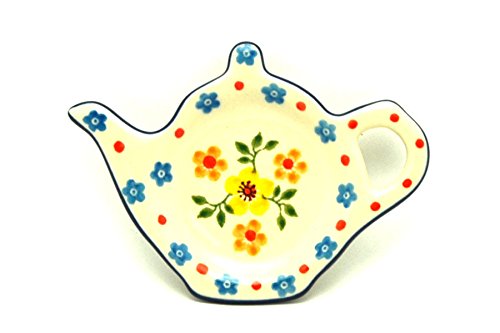 Polish Pottery Tea Bag Holder - Buttercup