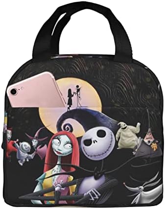 Halloween Christmas Insulated Lunch Bag Portable Cooler Lunch Box Reusable Leakproof Thermal Tote Bag for Men Women Travel/Picnic/Work