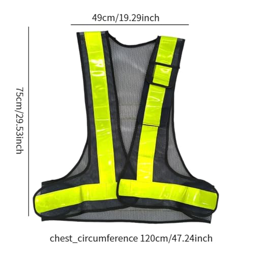 shamjina Colete refletivo esportivo para corrida, colete refletivo de alta visibilidade para ciclism