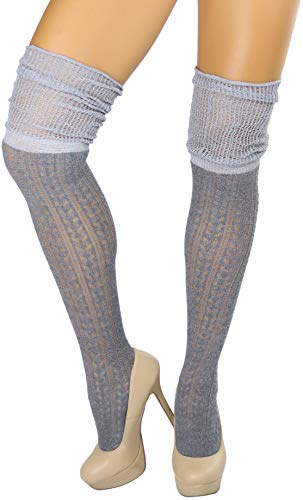 Image of ToBeInStyle Women's Over The Knee Knit Thigh High Warm Socks