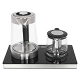 Doppelflammiger Elektrischer Wasserkocher 1500W Teekocher Glas 1.5L+1000ml Teezubereiter Durchsichtig Smart, Leise Haushaltsgeräte Wasser Kocher, für Büros, Hotels, Wohnungen und den Hausgebrauch