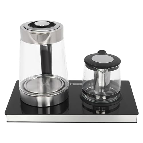 2.5L Wasserkocher Glas & 1L Teekocher Elektrisch mit Temperatureinstellung und Teesieb, 1800W / LCD-Anzeige zeigt Temperatur/Warmhaltefunktion/Abschaltautomatik