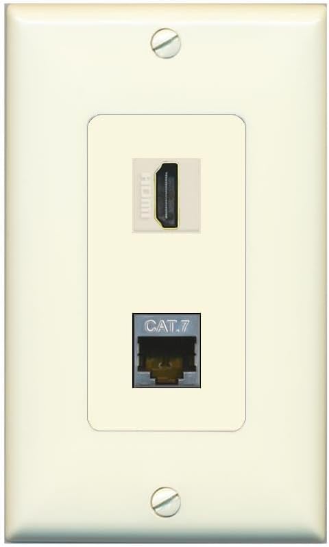 Vista 34 de RiteAV Placa de pared HDMI y Cat7 - 1 cuadrilla [negro/marfil]