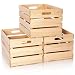 Weysat 3 Pack Large Wood Crates Box for Storage 16 x 12 x 9.5 Inches Unassembled Wooden Milk Crates with Handle Decorative Nesting Box for Winter Display Rustic DIY Office Home Retail Art Craft (Wood)
