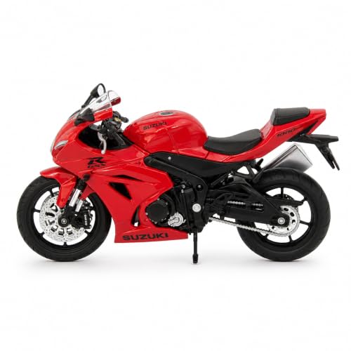 Image of Wizplex MSZ Suzuki GSX-R1000 1:18 Scale Officially Licensed Die Cast Metal Bike - Superbike Model with Steerable Wheel, Rear Suspension & Kickstand, Collectible Showpiece for Kids 6+ & Enthusiasts