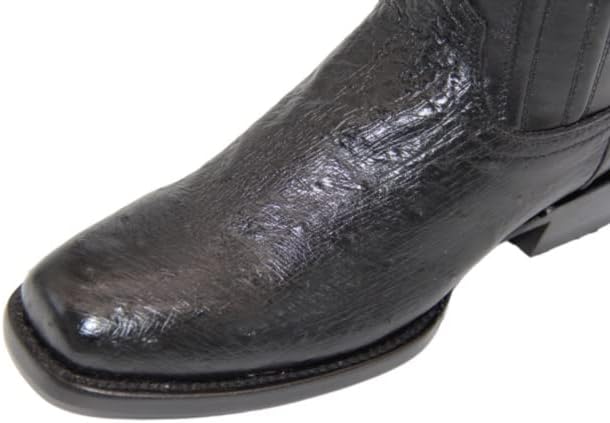 Miniatura 5 de The Western Shops Botas vaqueras de piel de avestruz suave y con punta cuadrada para hombre