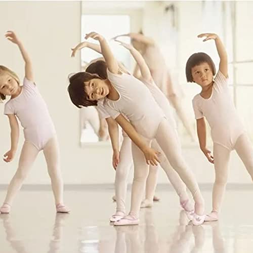 Girls Ballet Shoes, Kids Embroidery Crown Pattern Practice Ballet Shoes Girls Cute Soft Satin Yoga Dancing Shoes(27 Yards-Pink)4