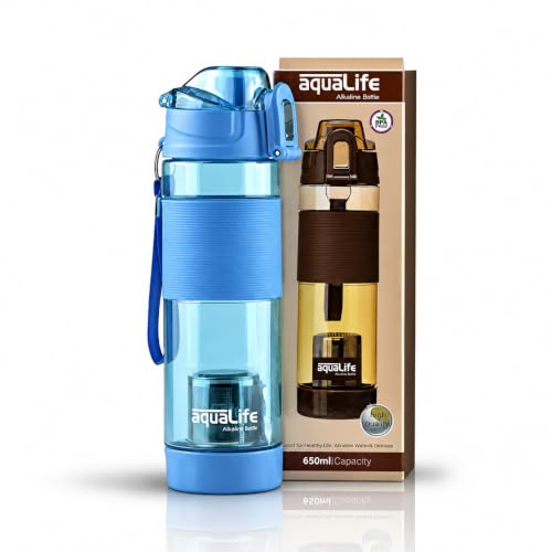 Image of Lipsa Alkaline Water Bottle 650ml | Hydrogen & Mineral Filter Purifier Bottle | Portable Alkaline Water Bottle for Home, Office & Travel | (Blue)